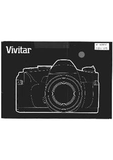 Vivitar V 4000 manual. Camera Instructions.